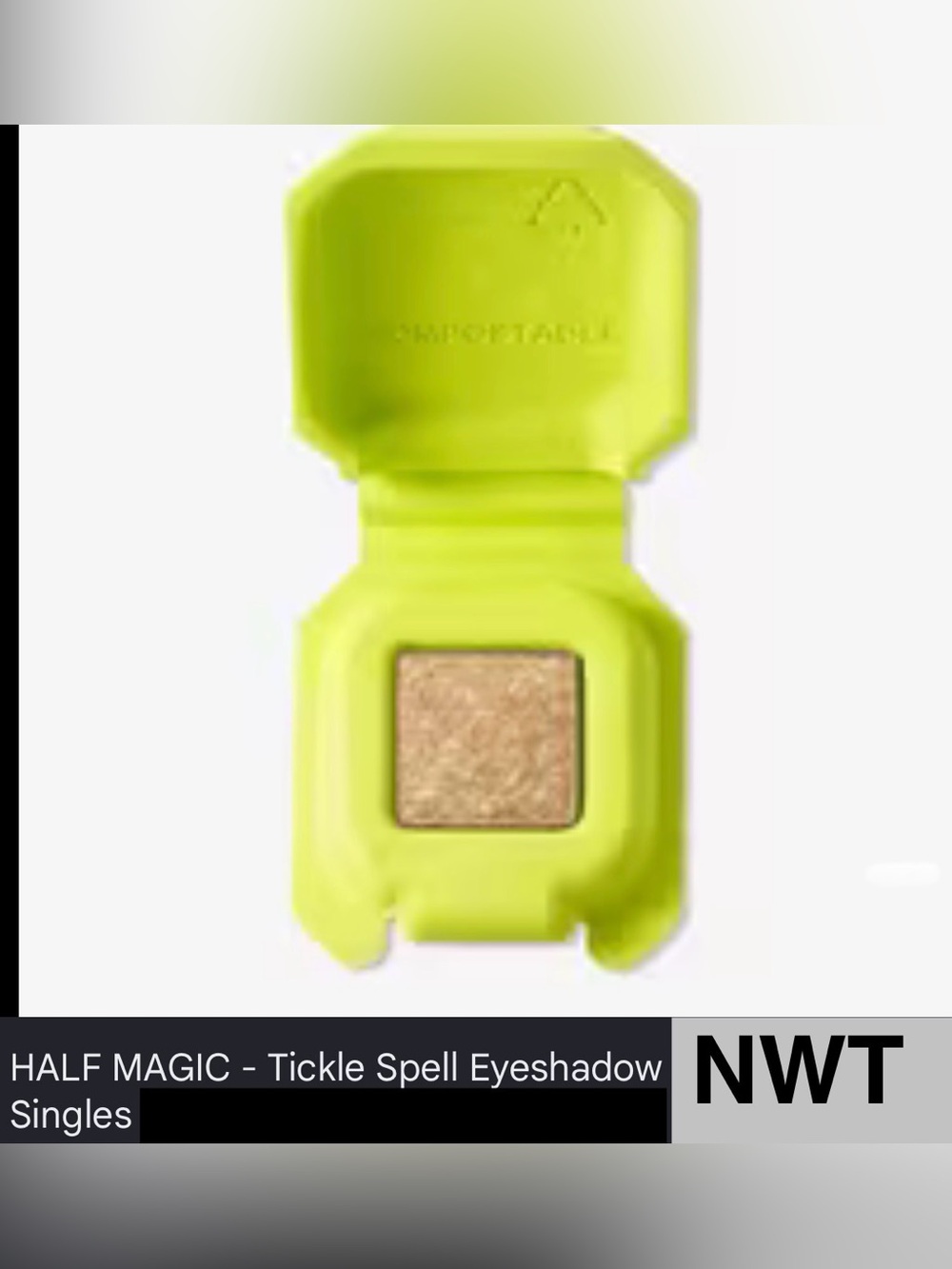 HALF MAGIC Tickle Spell Single Eyeshadow 
Gold with Icy Sparkle, 1.0 g